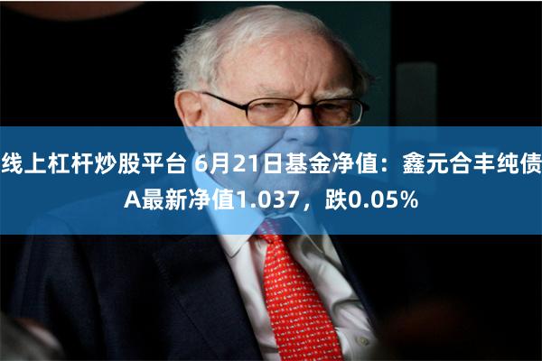 线上杠杆炒股平台 6月21日基金净值：鑫元合丰纯债A最新净值1.037，跌0.05%