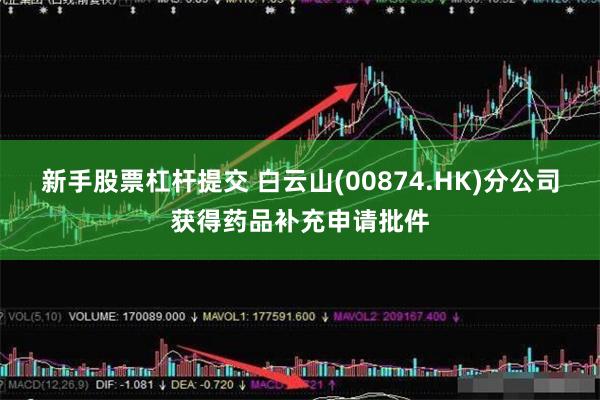 新手股票杠杆提交 白云山(00874.HK)分公司获得药品补充申请批件